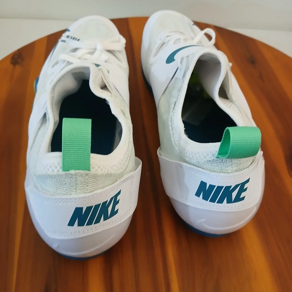 Nike Pole Vault Elite Mens 13‎ White Bright Spruce PV Track Shoes FZ9649-100